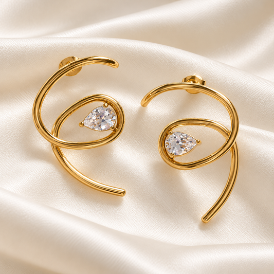 Teardrop Loop Earrings
