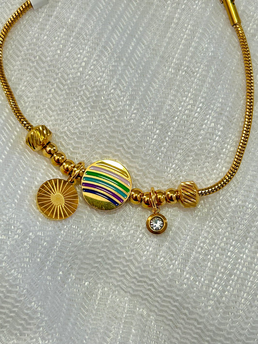 Multicolour Chain Bracelet