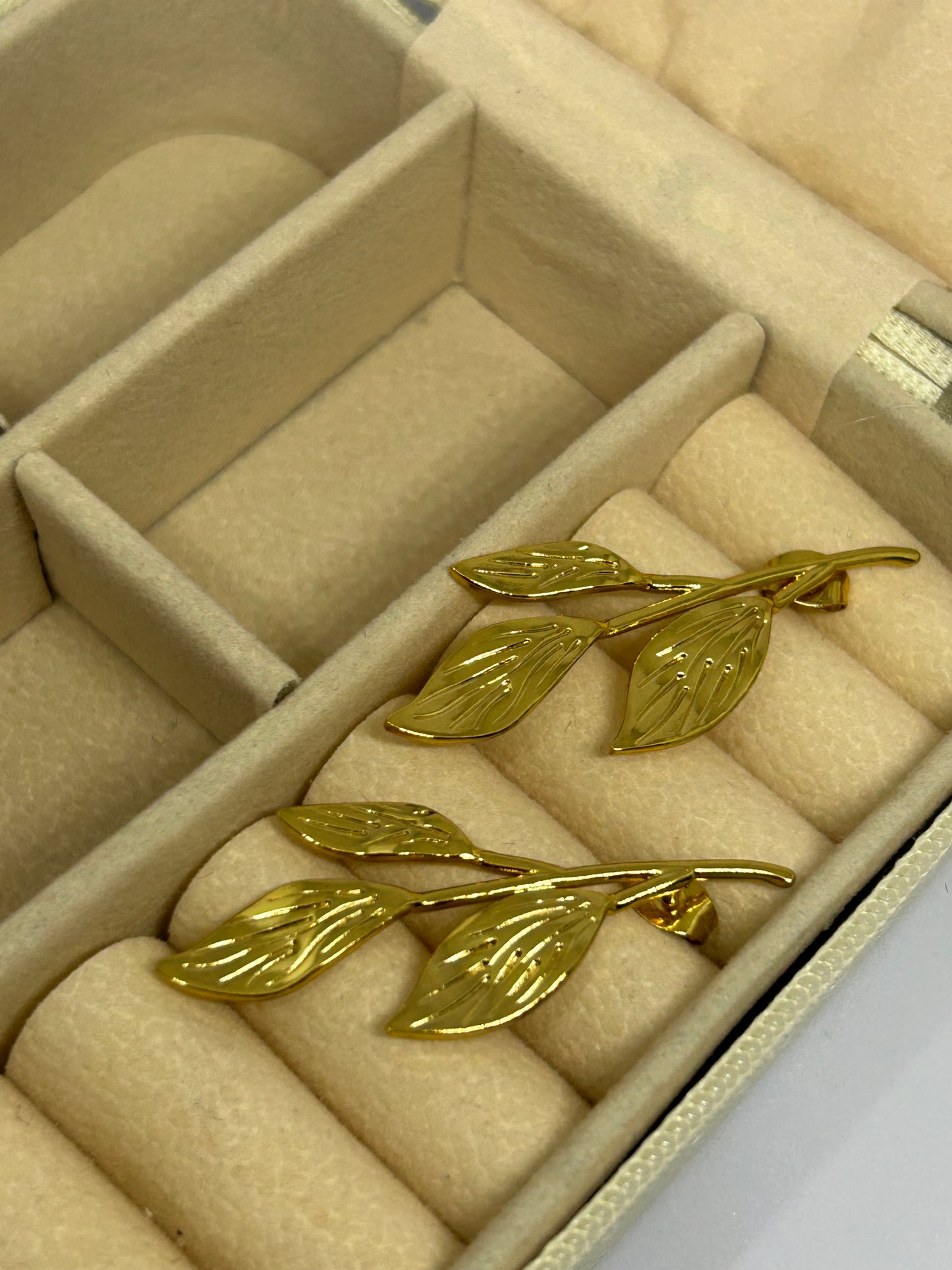Golden Laurel Drop Earrings