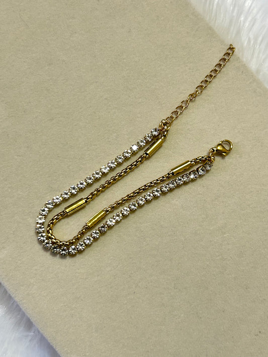 Double Chain Tennis Bracelet