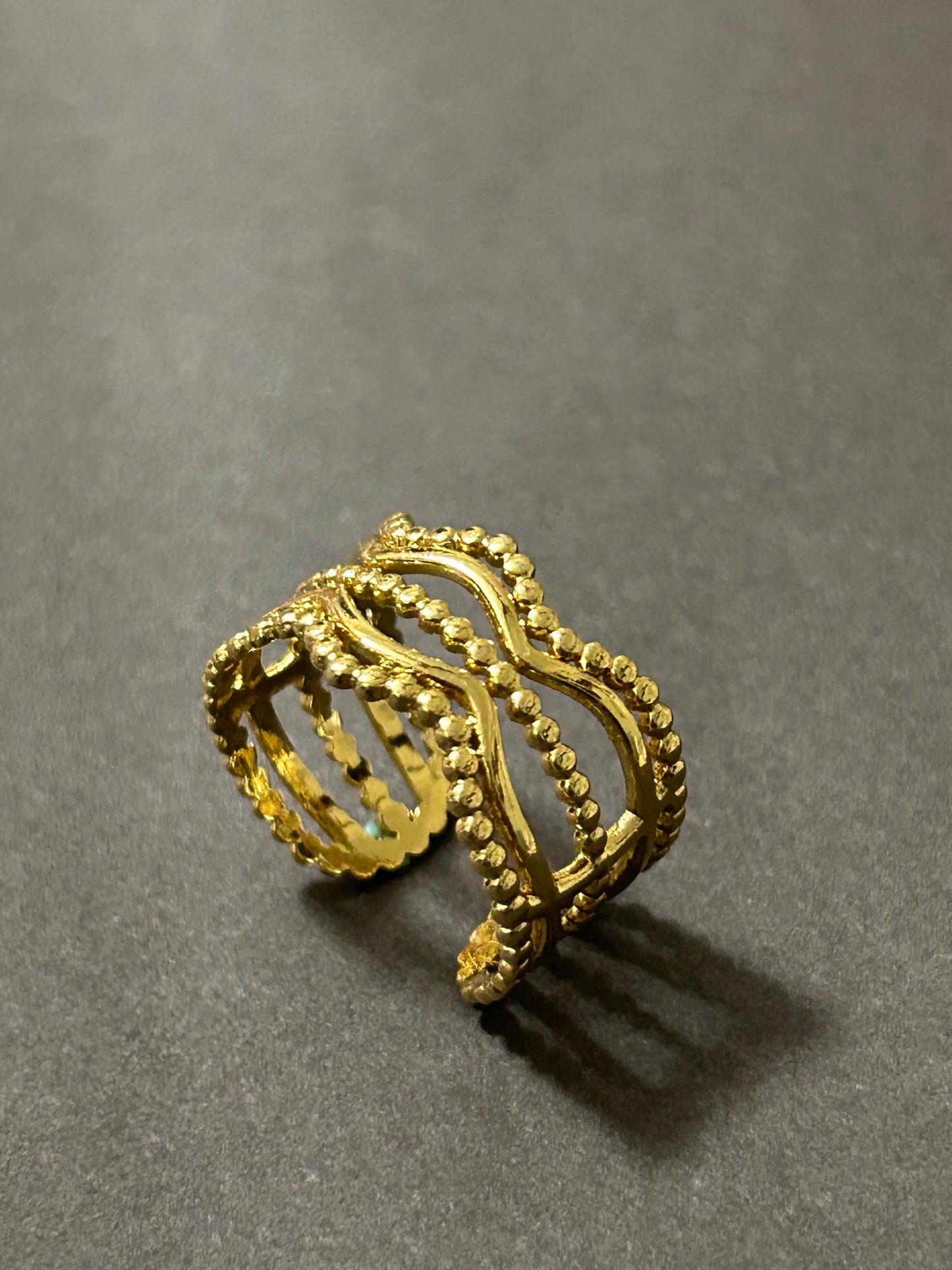 Golden Wave Ring
