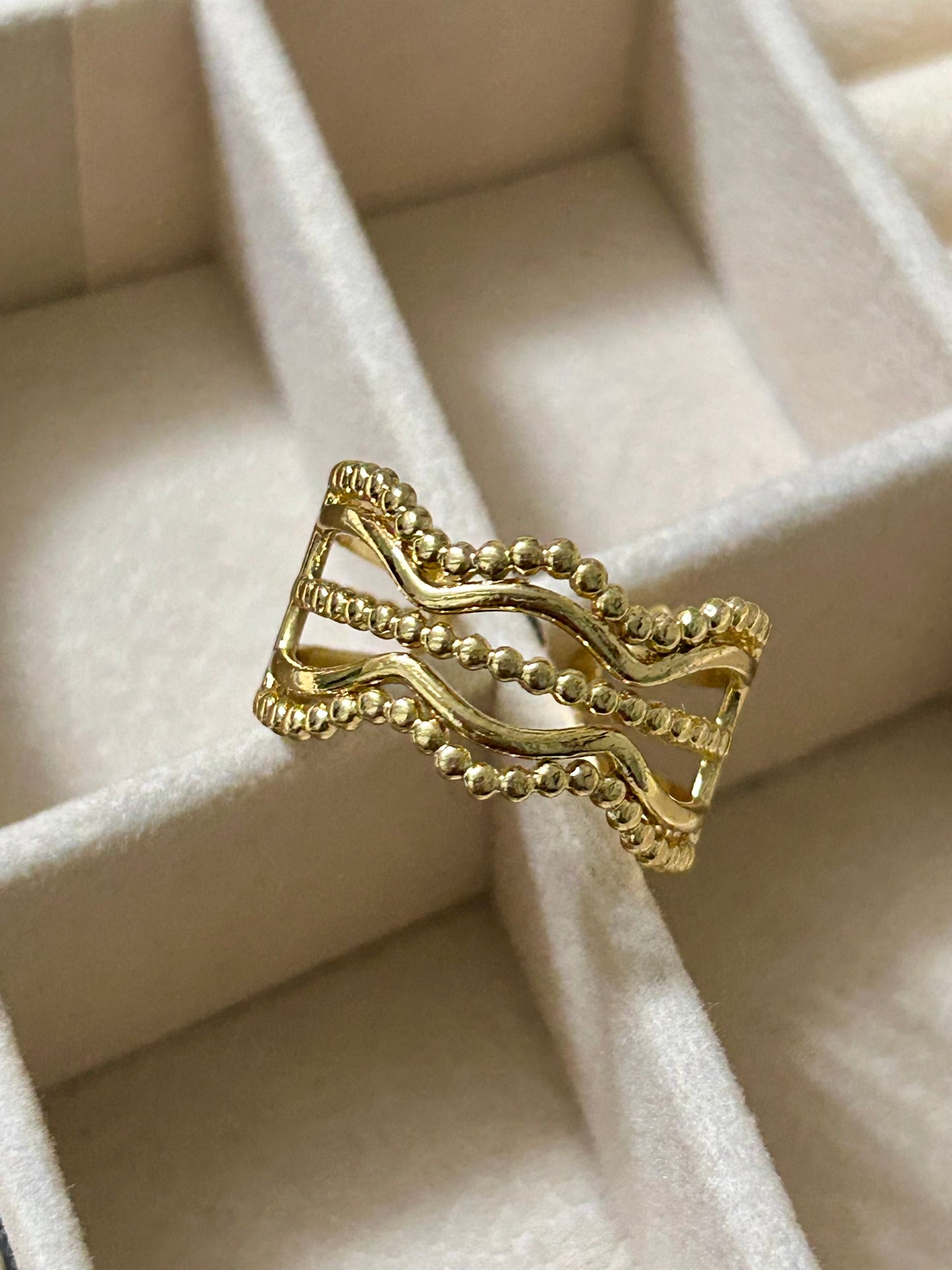 Golden Wave Ring