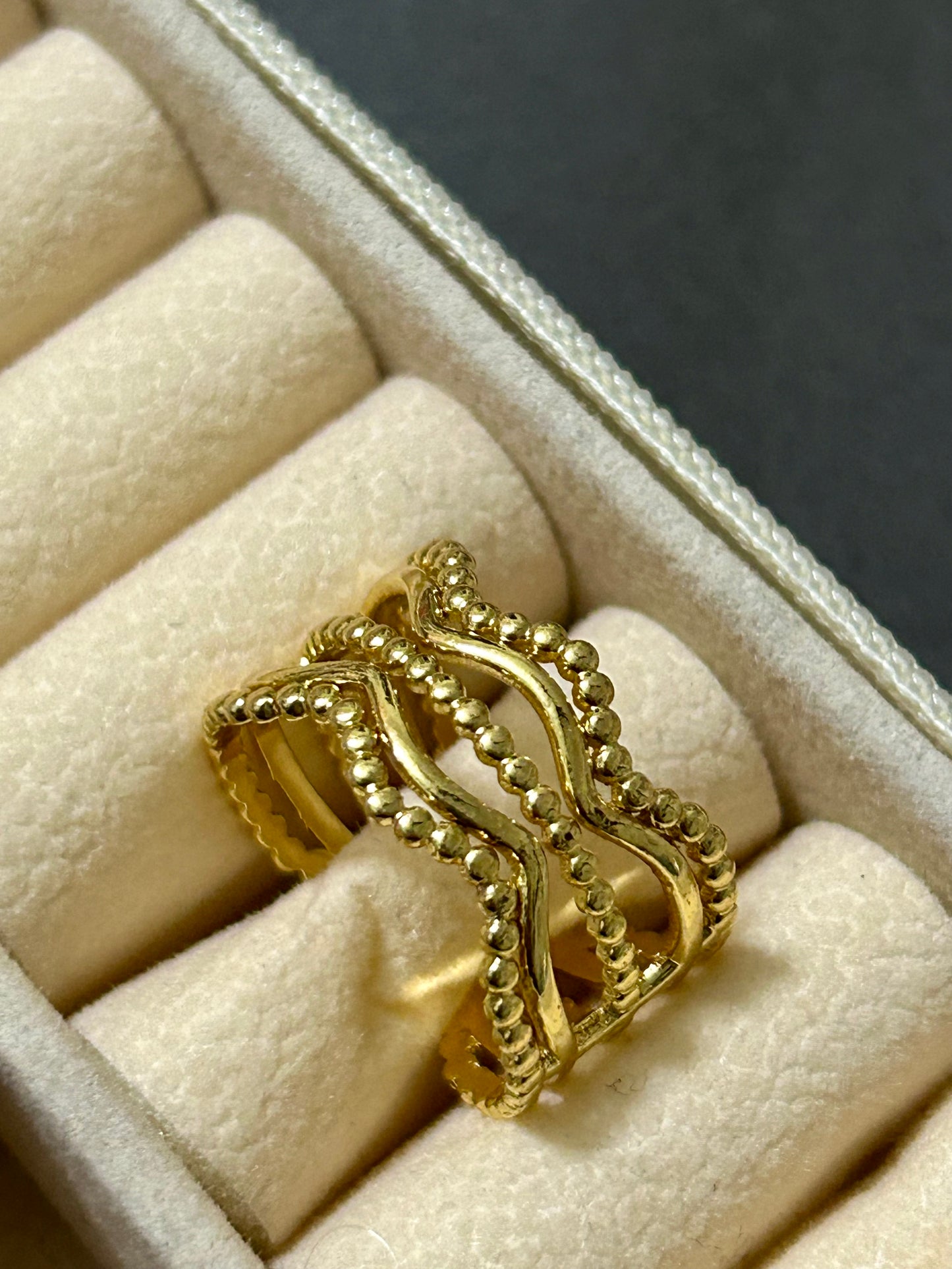 Golden Wave Ring