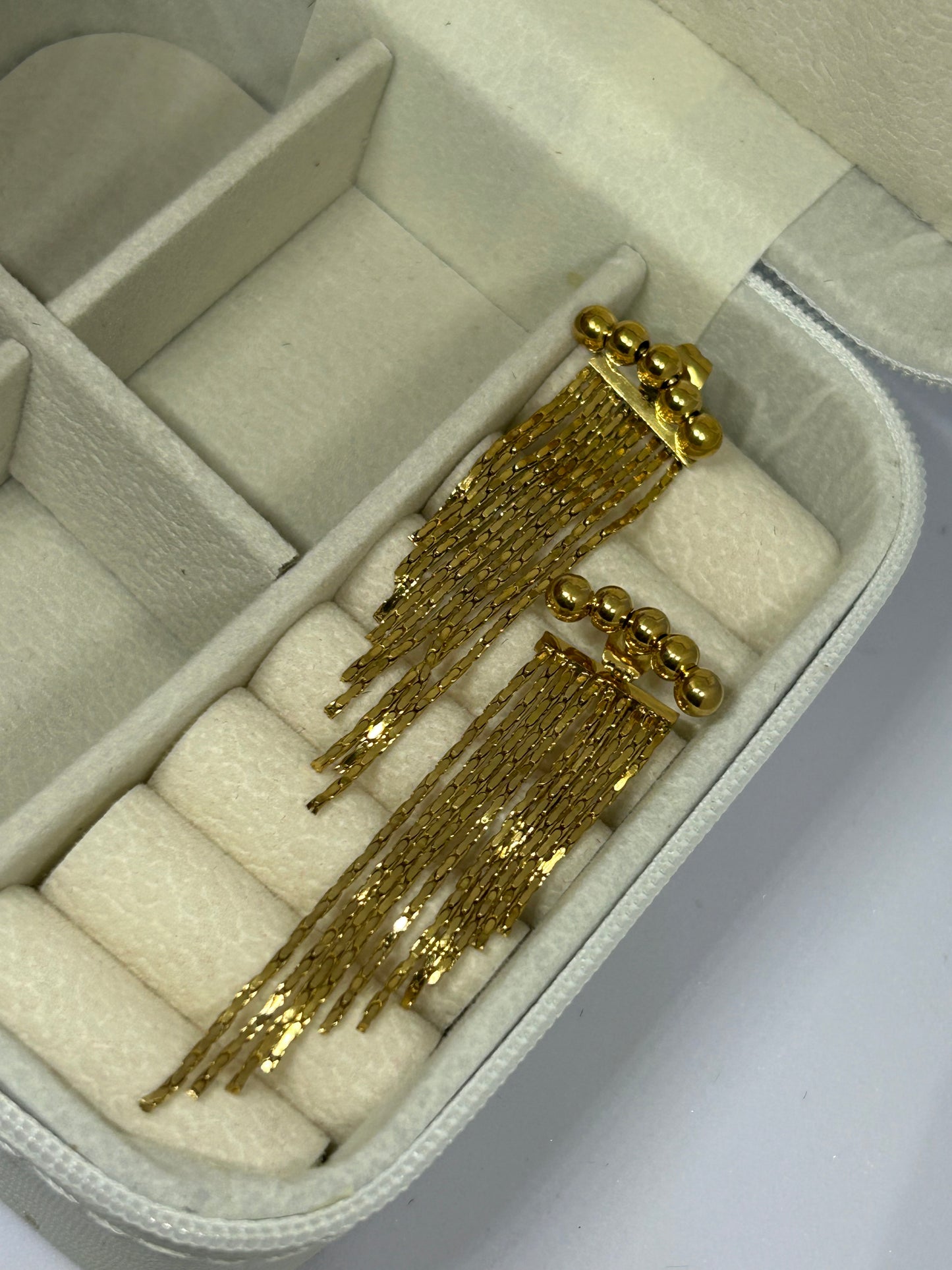 Golden Fringes Earrings