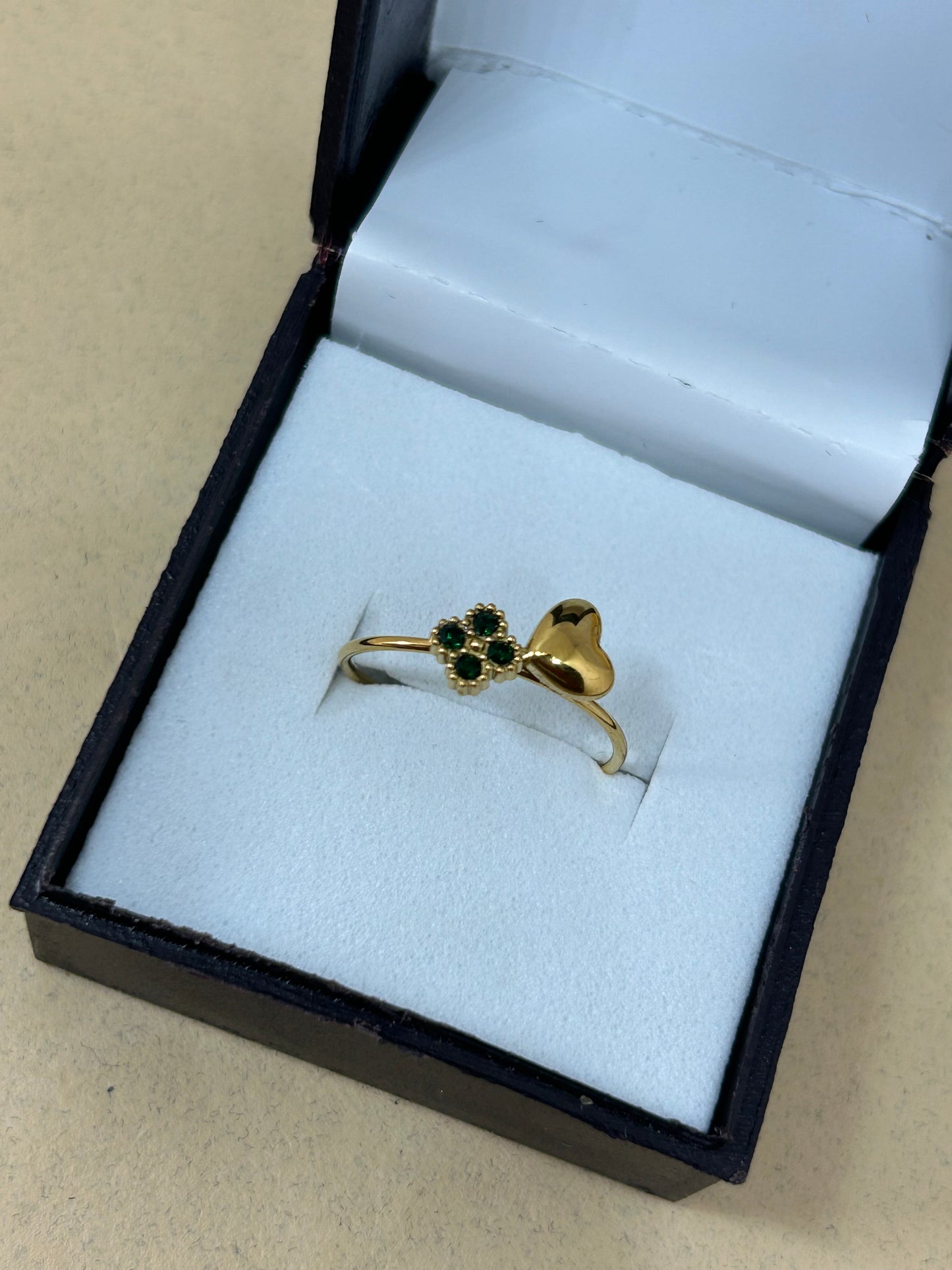 Heart & Clover Adjustable Ring