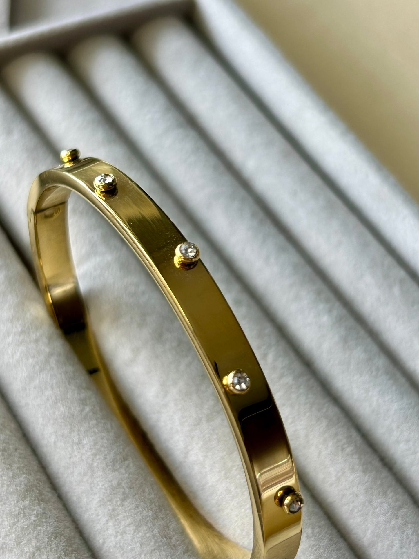 Luxe Sparkle Stud Bangle