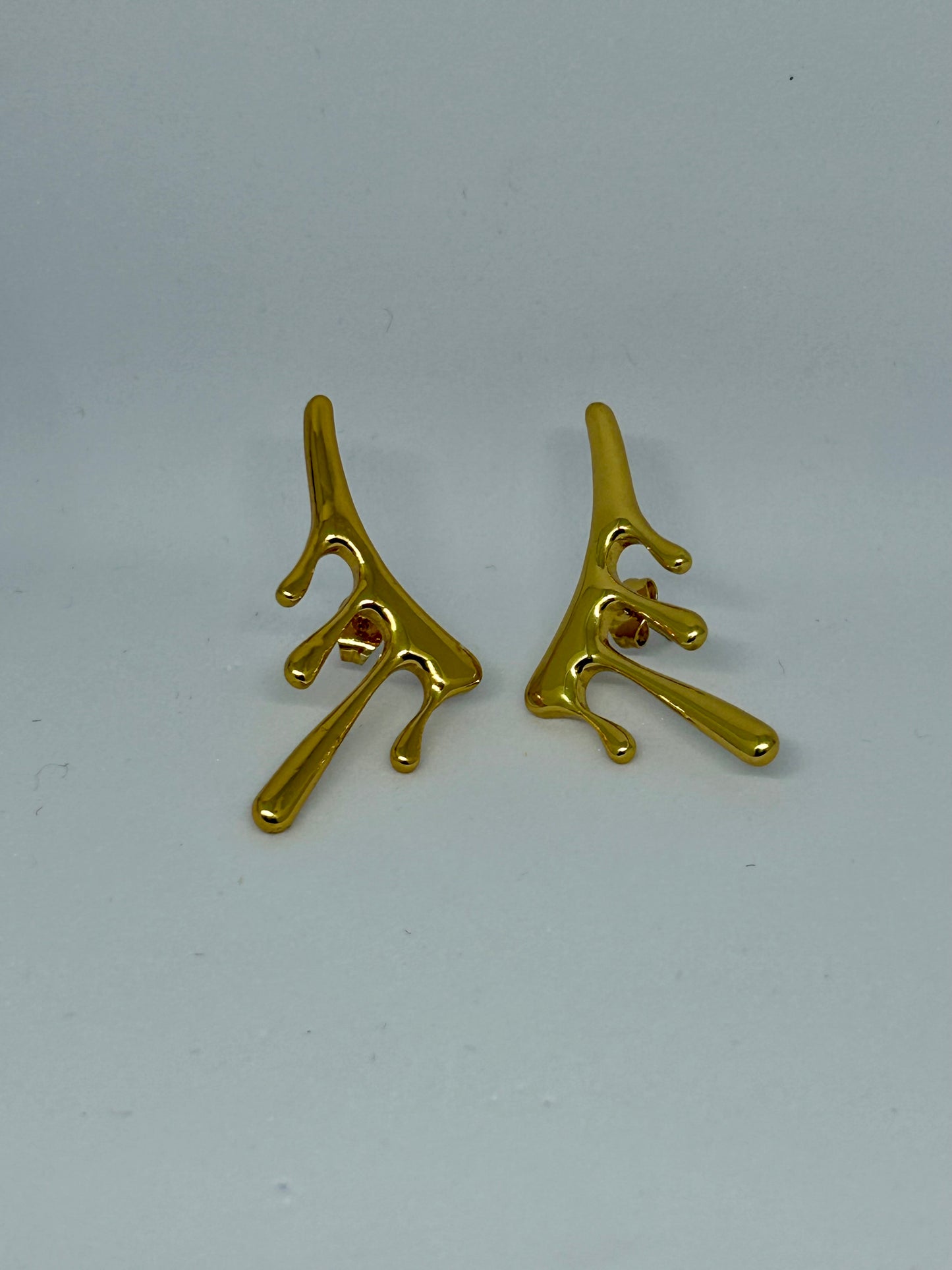 Molten Droplet Cuff Earrings
