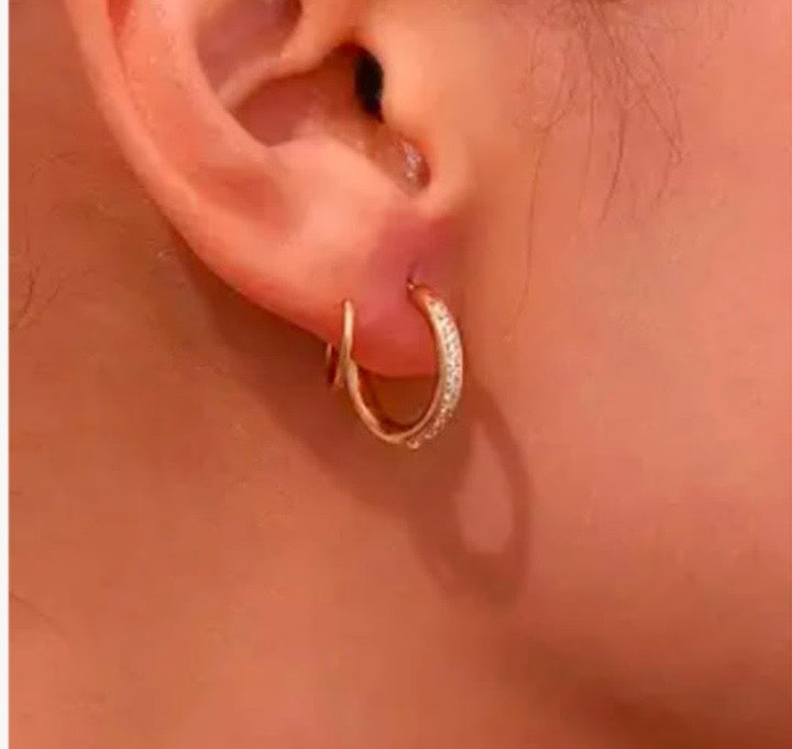 Double Hoop Illusion Earrings