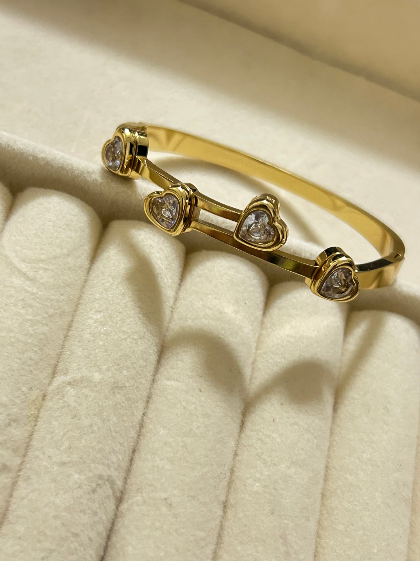 Crystal Heart Bracelet(Thin Wrist)