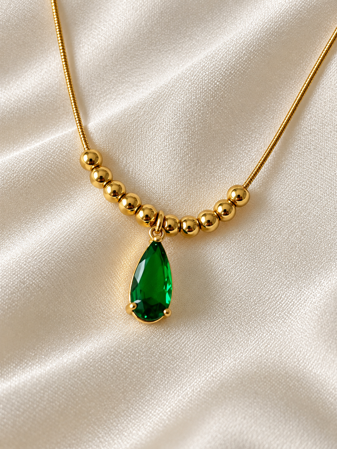 Emerald Drop Necklace