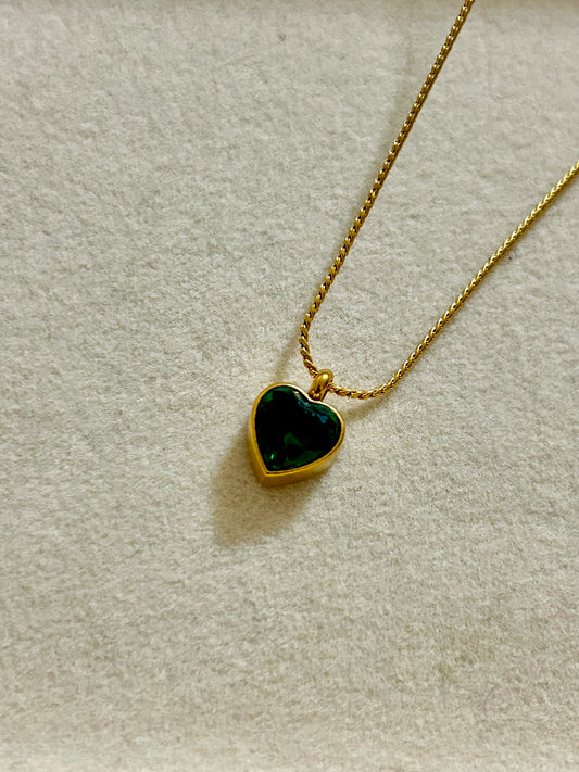 Green Heart Necklace
