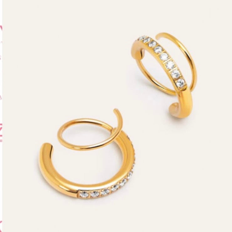 Double Hoop Illusion Earrings