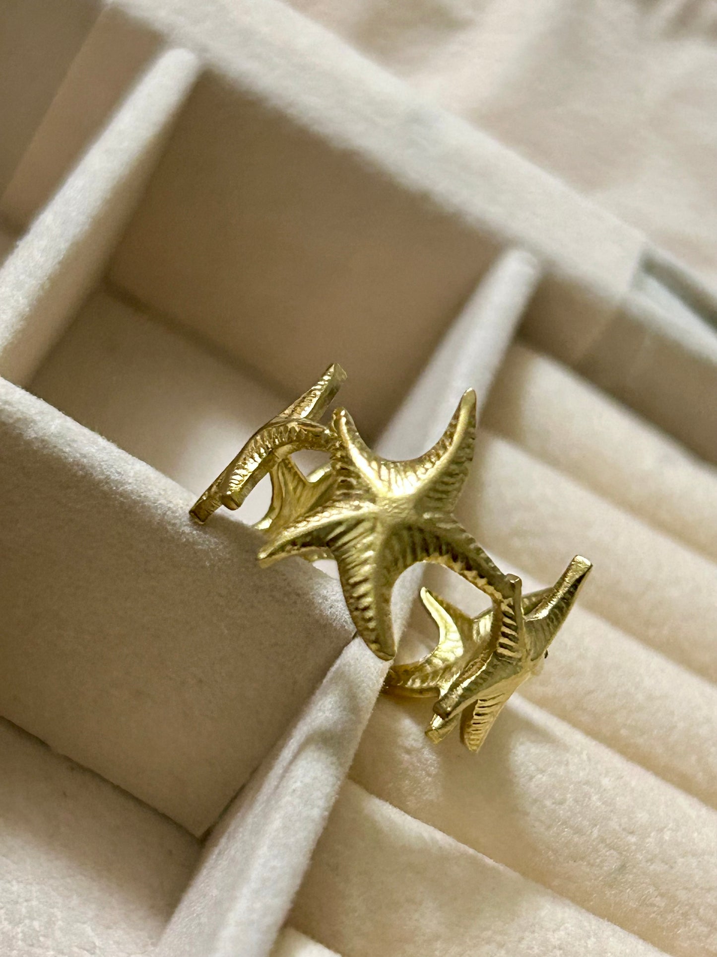 Golden Starfish Ring