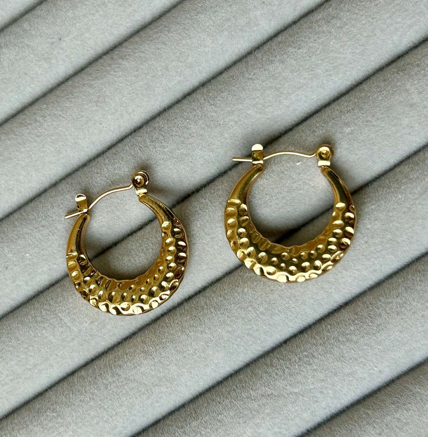 Anti Tarnish Golden Dune Hoops