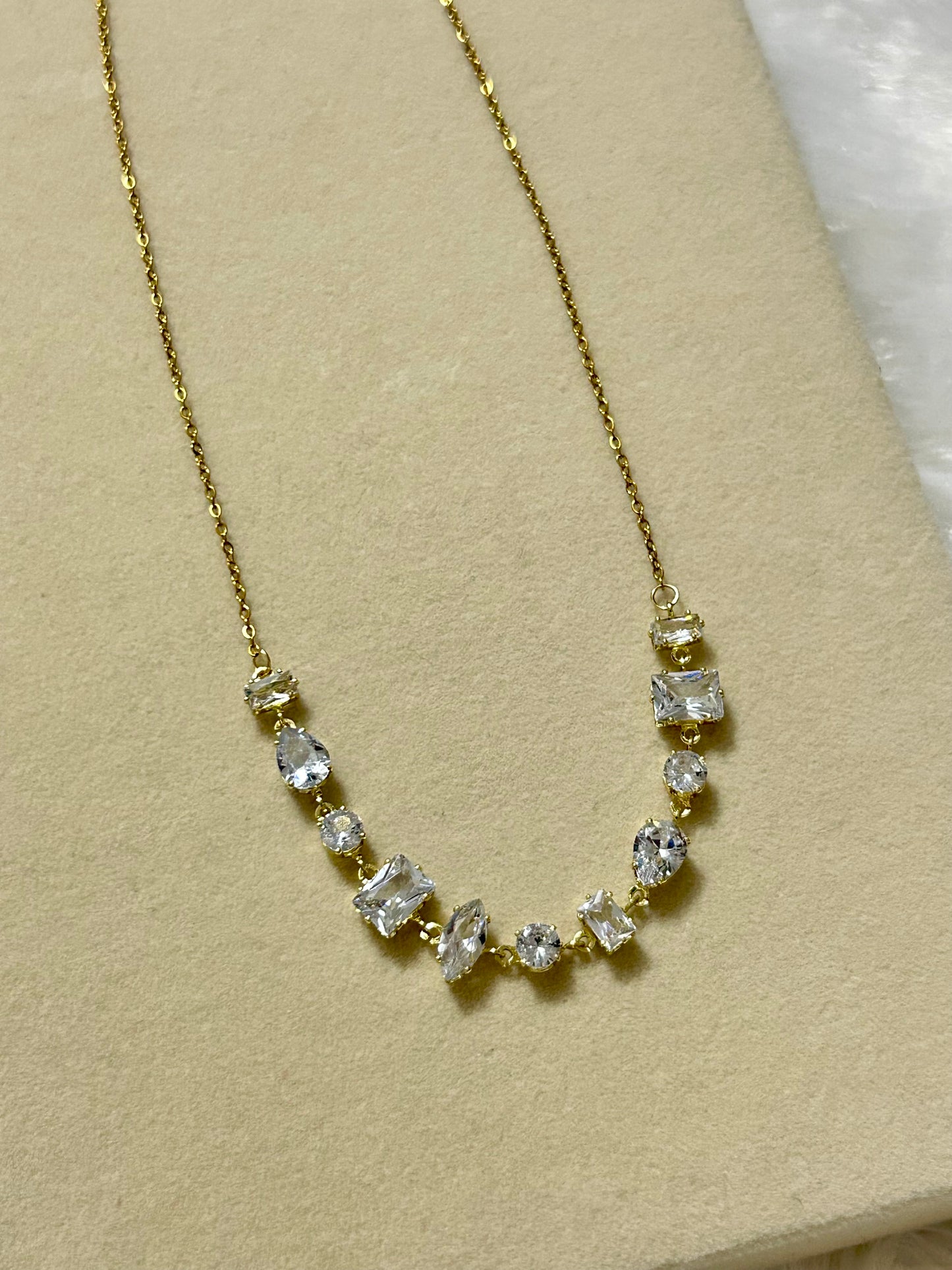 Crushed Diamond Necklacw
