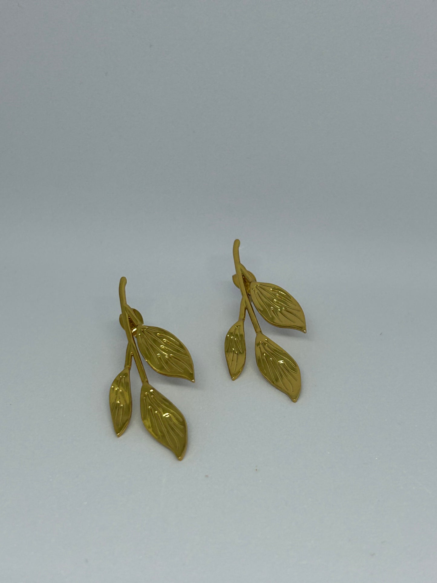 Golden Laurel Drop Earrings