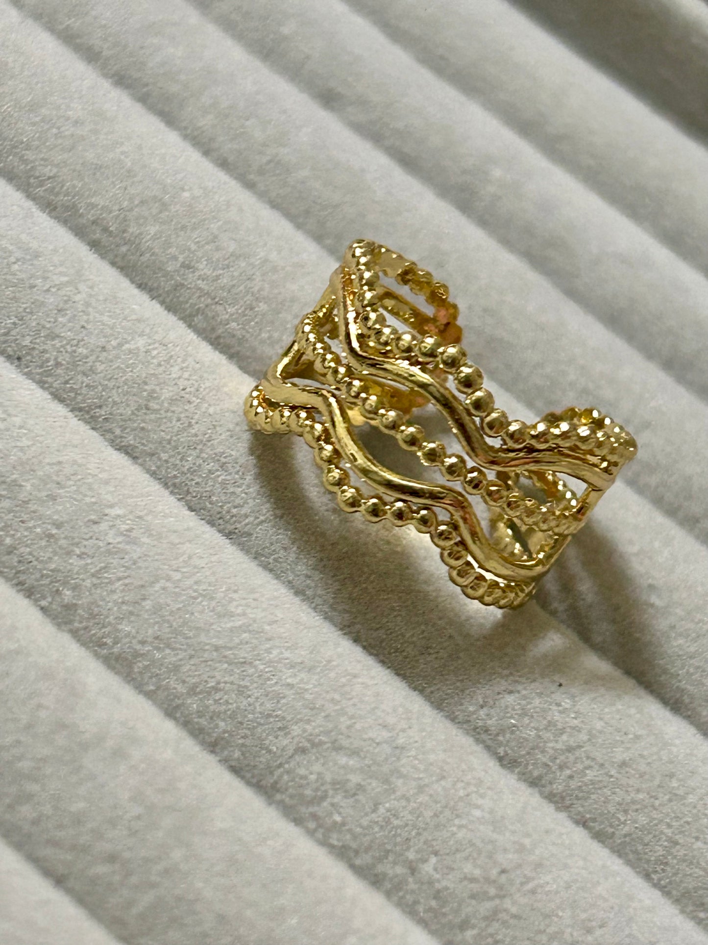 Golden Wave Ring