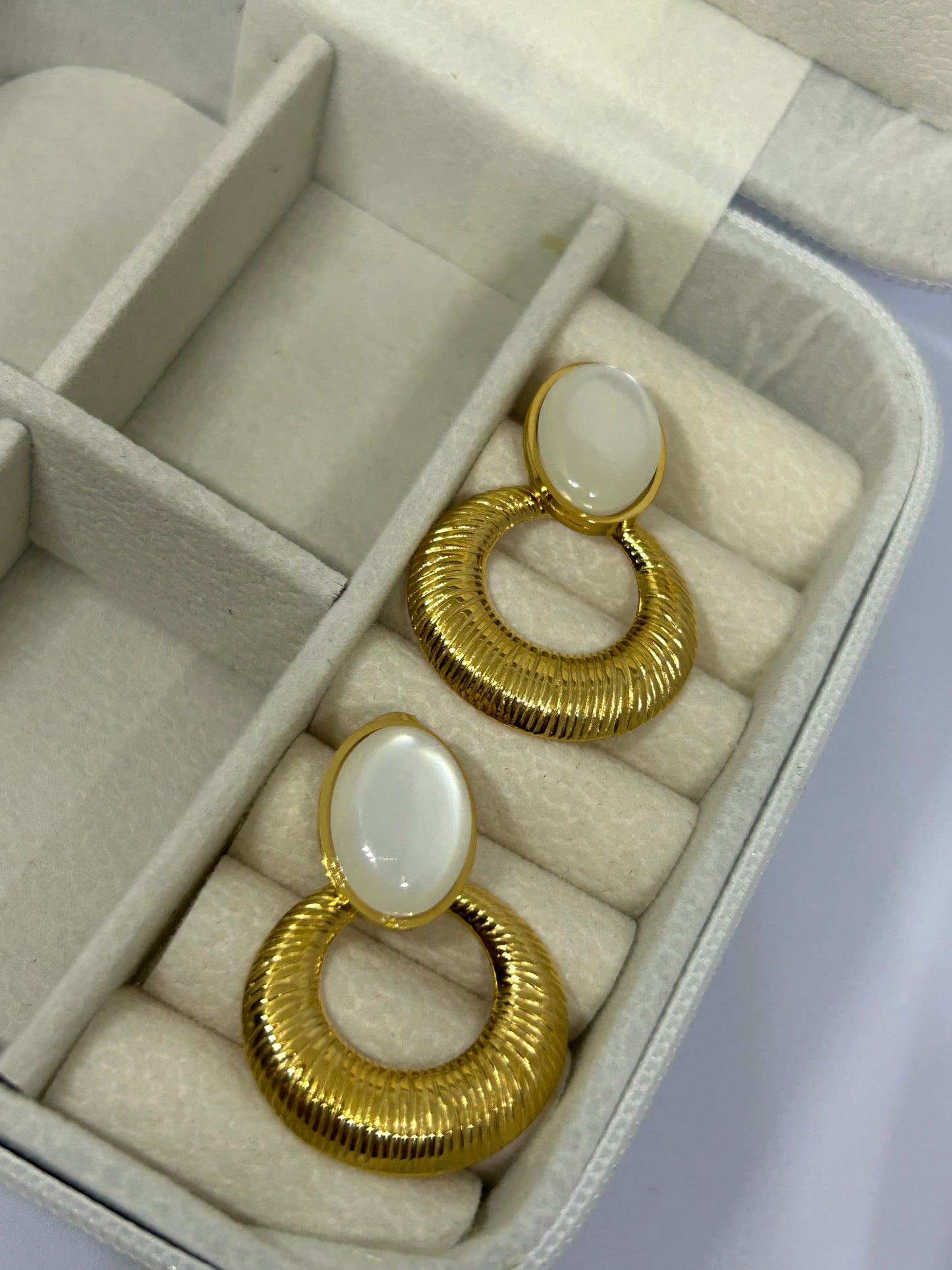 Pearl Orbit Drop Earrings