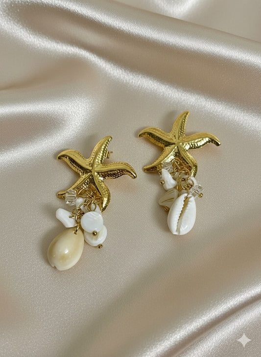 Starfish Statement Beach Earrings