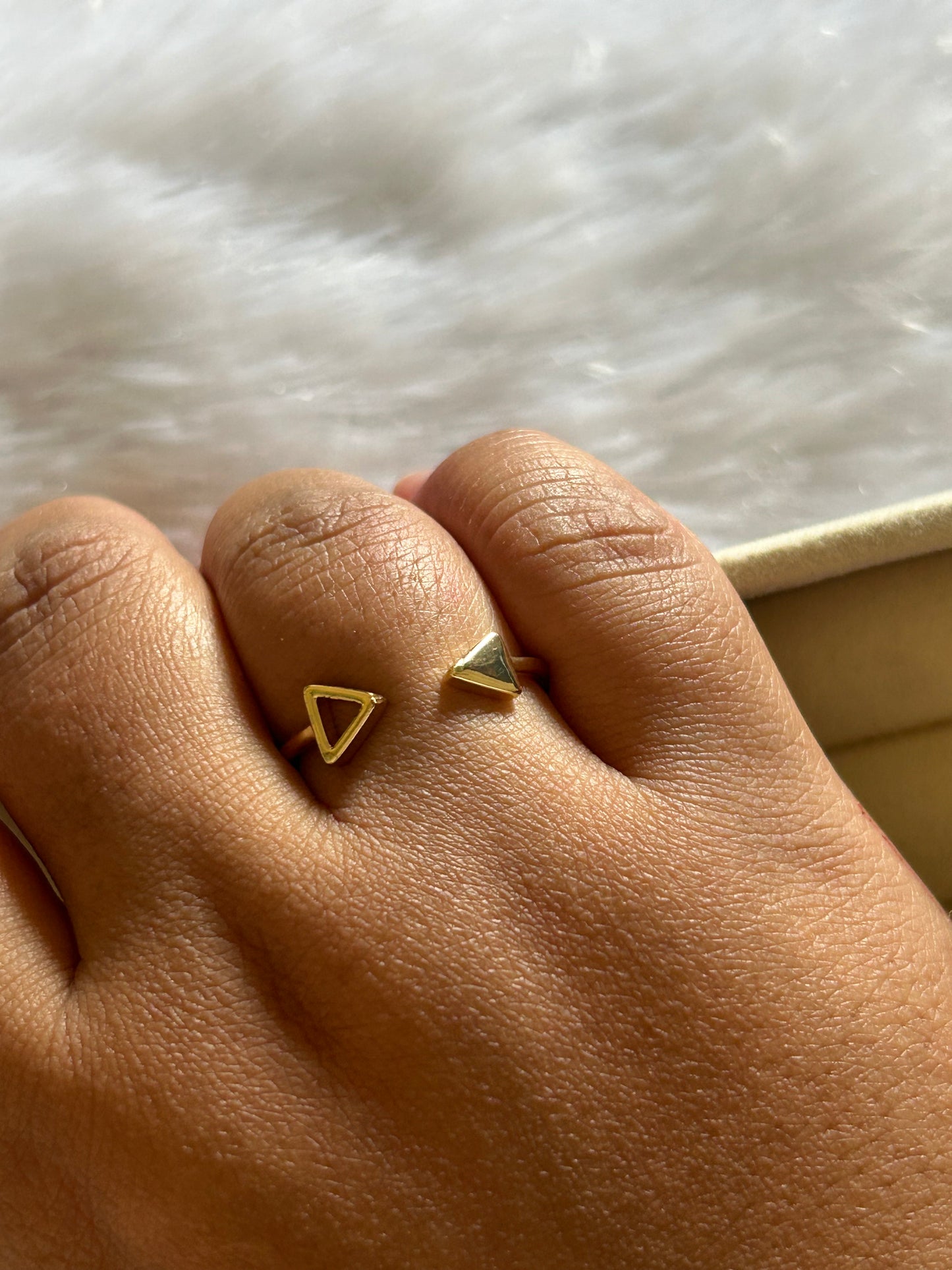 Triangles Adjustable Ring