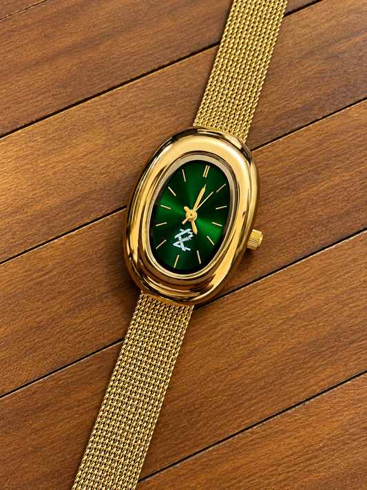 Green Dial Oval Watch