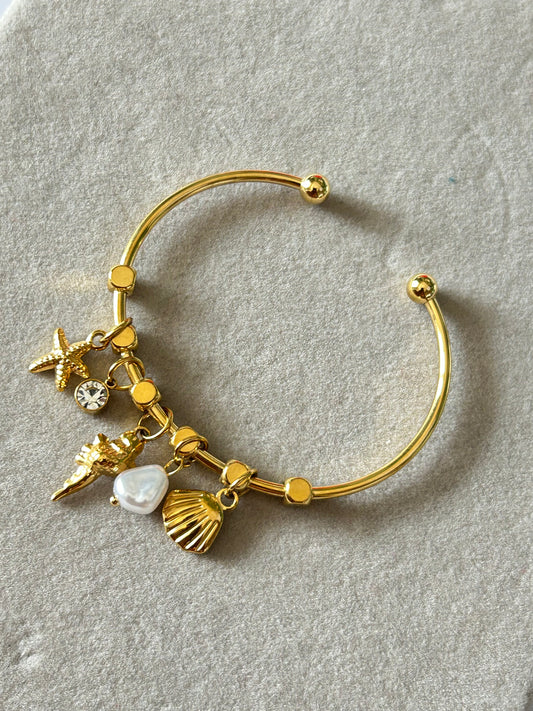 Beach Charms Cuff(Thin Wrist)