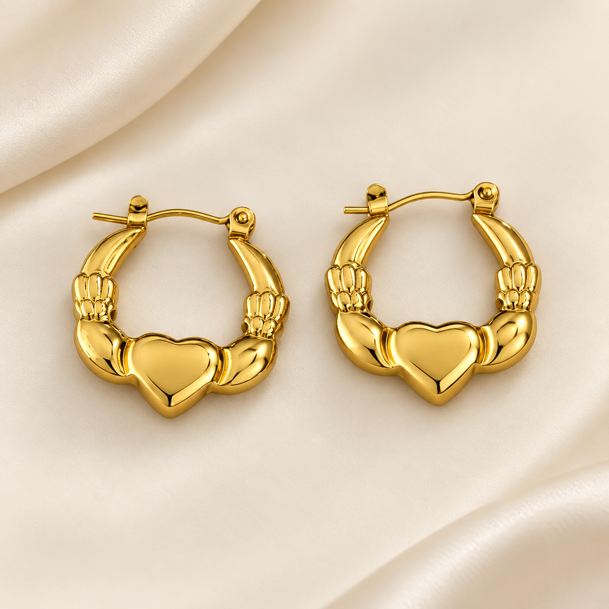 Heart Bow Hoops