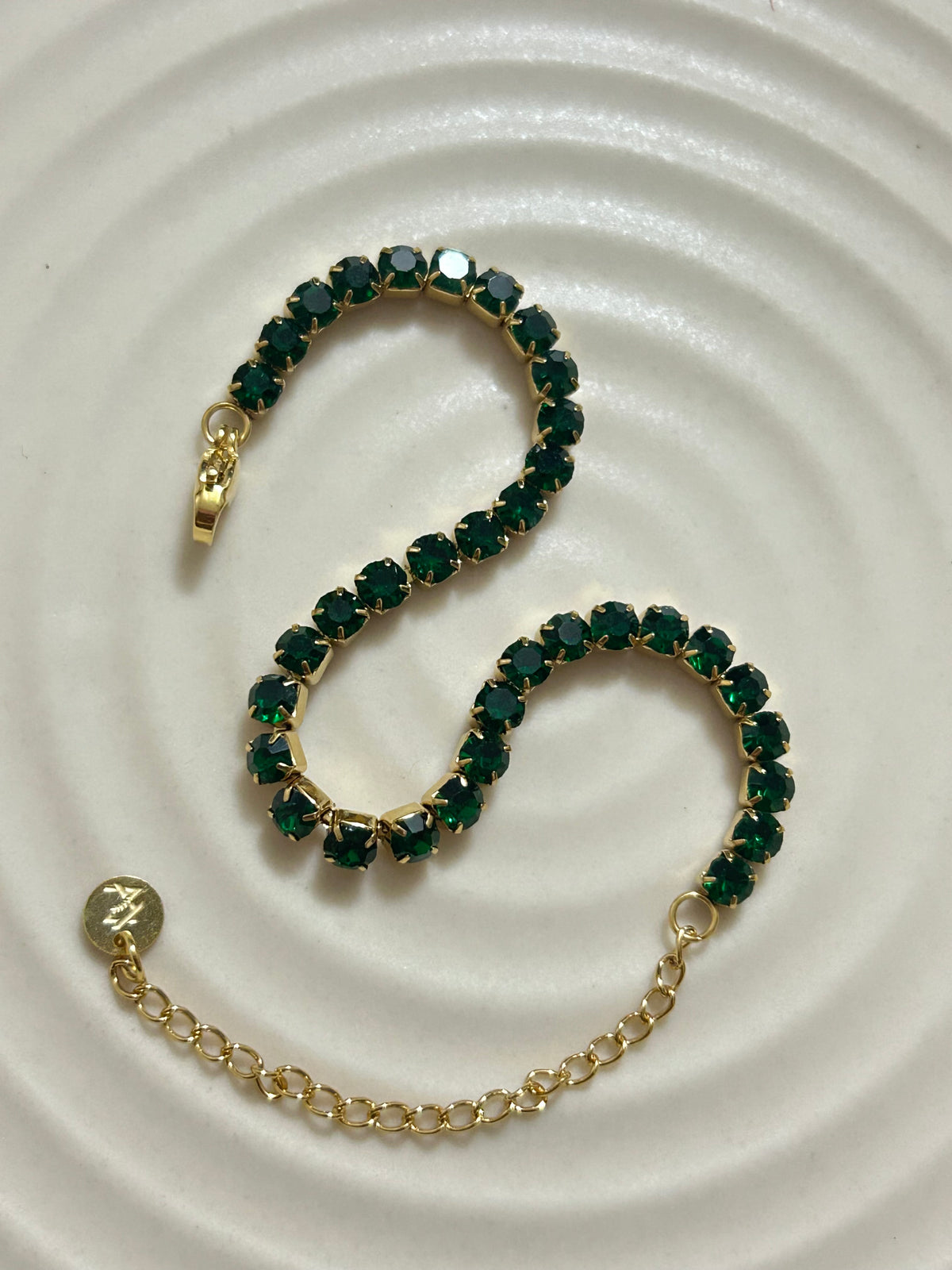 Dark Green Tennis Bracelet