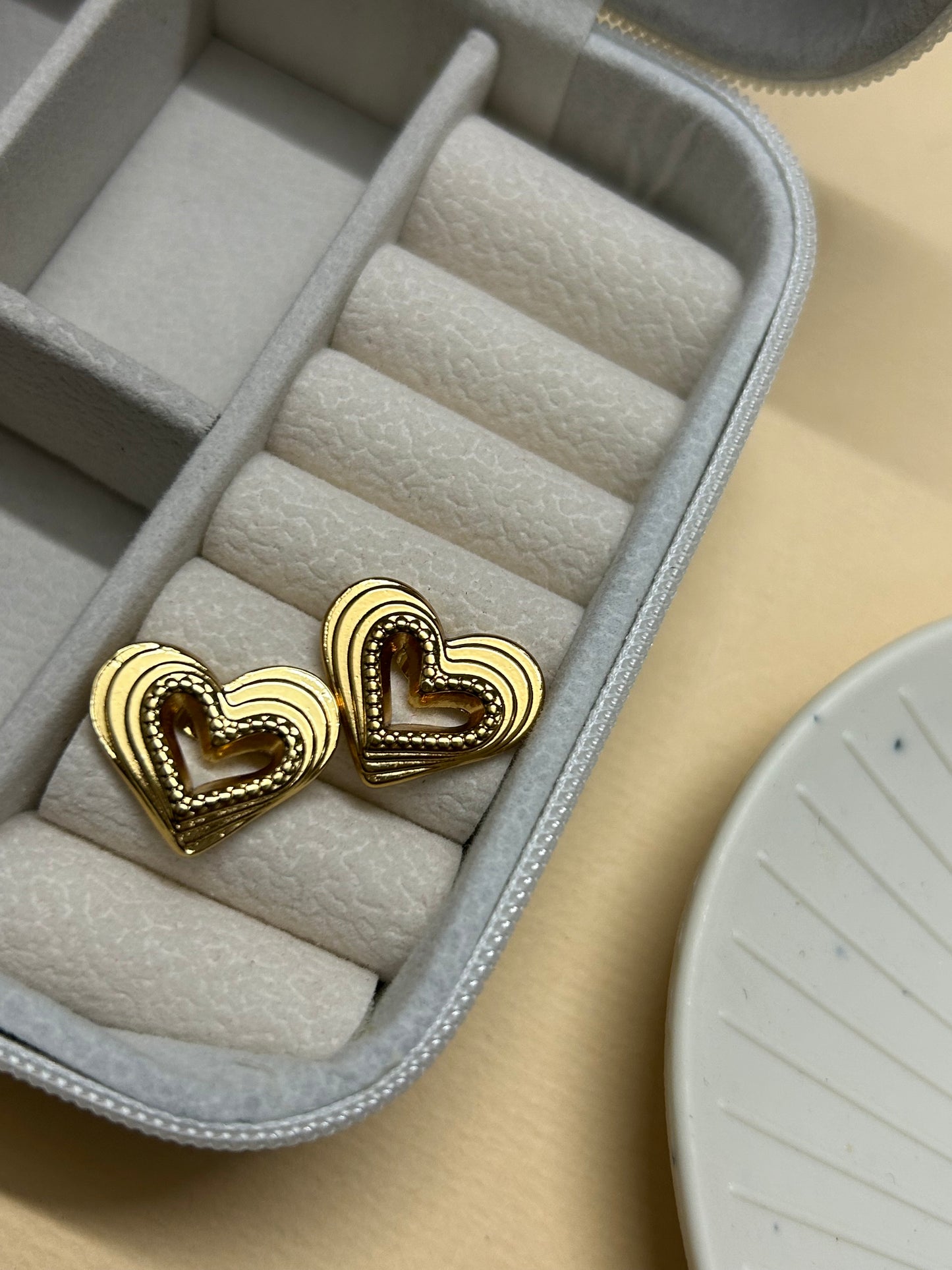 Golden Love Layers Studs
