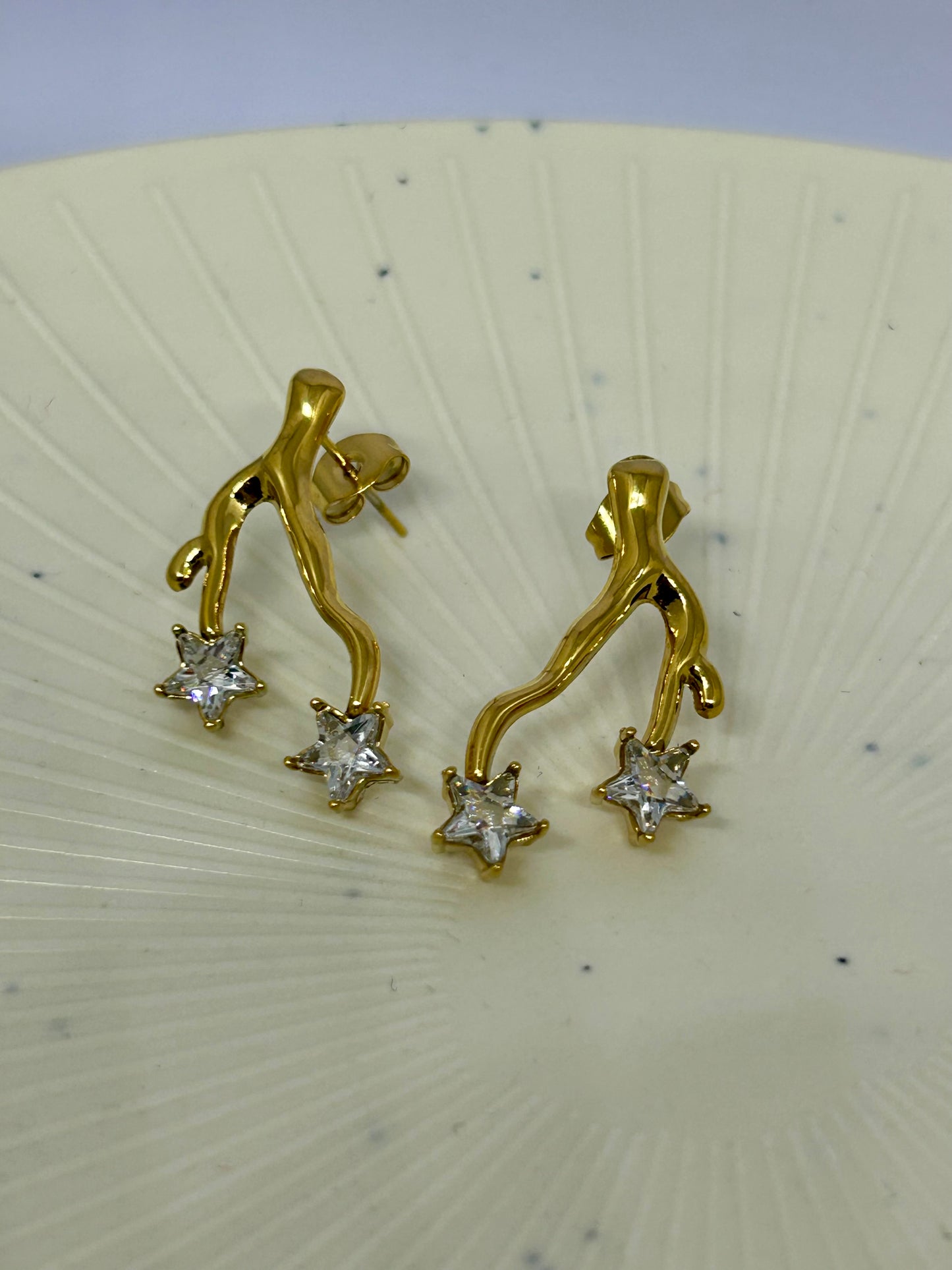 White Diamond Branch Studs