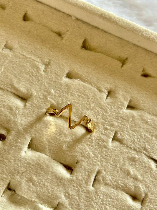 Heartbeats Adjustable Ring