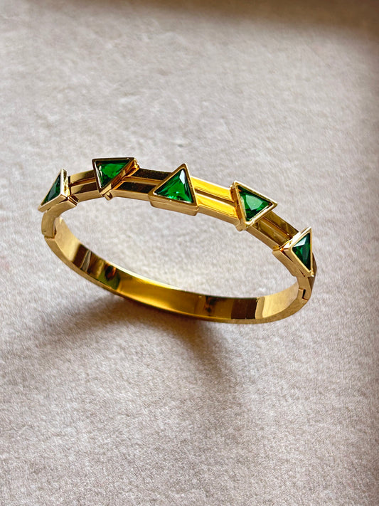 Emerald Triangle Bracelet