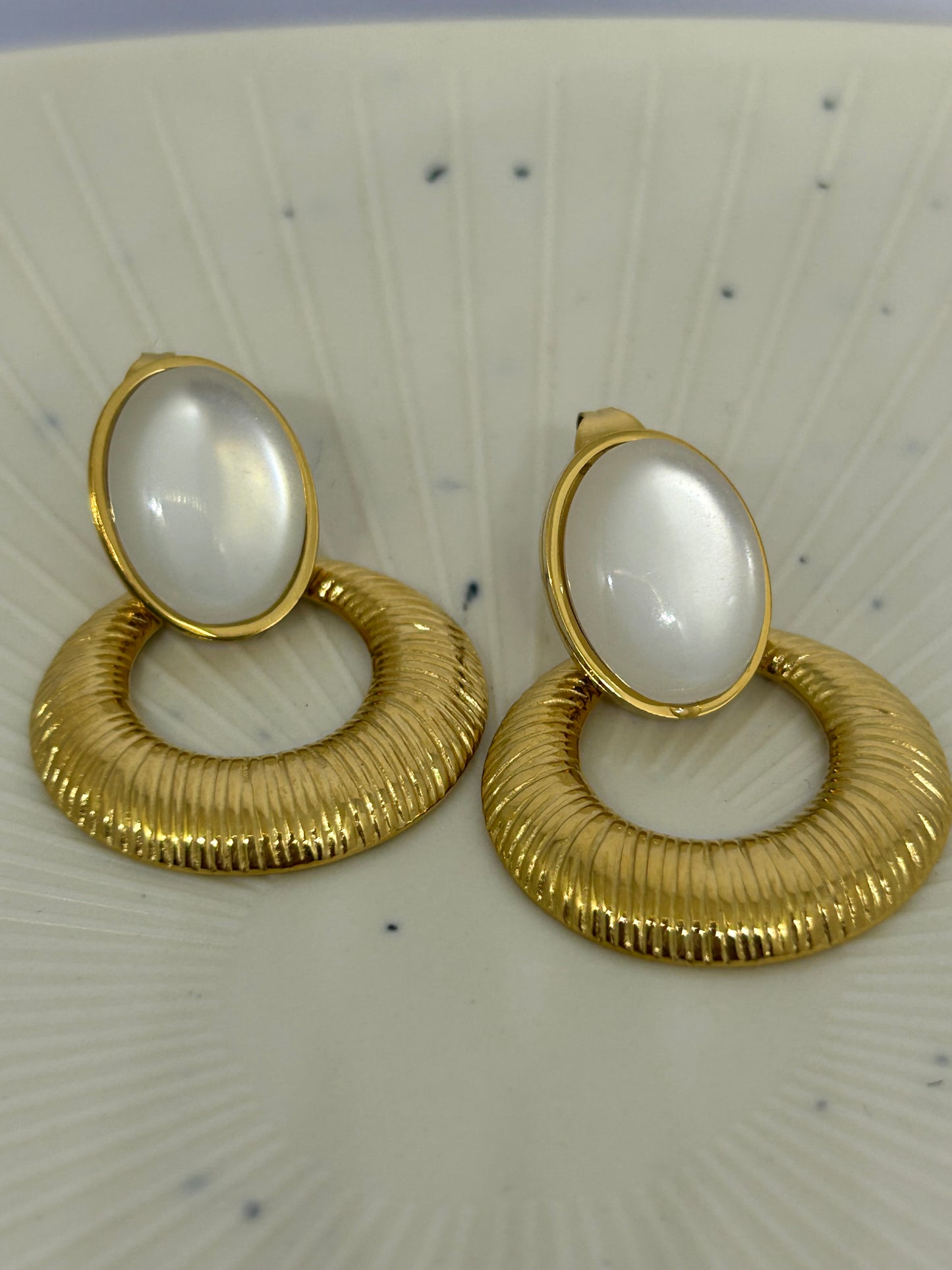 Pearl Orbit Drop Earrings