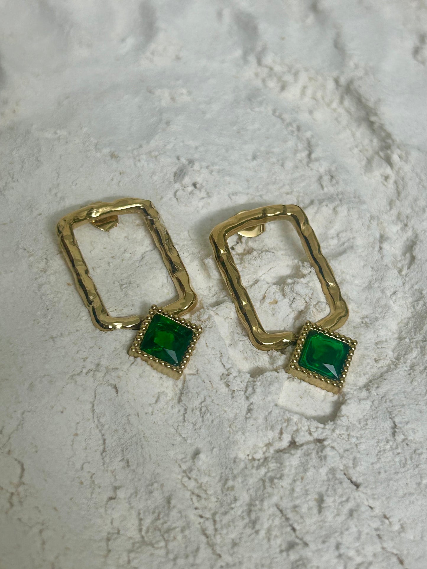 Emerald Frame Earrings