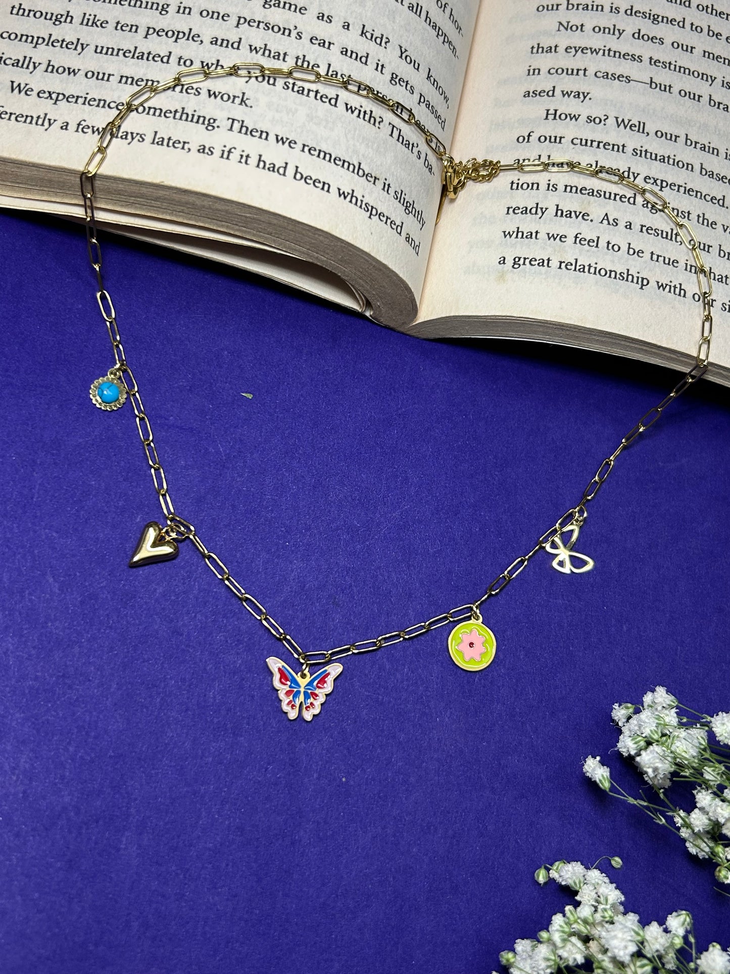 Butterflies Charm Necklace