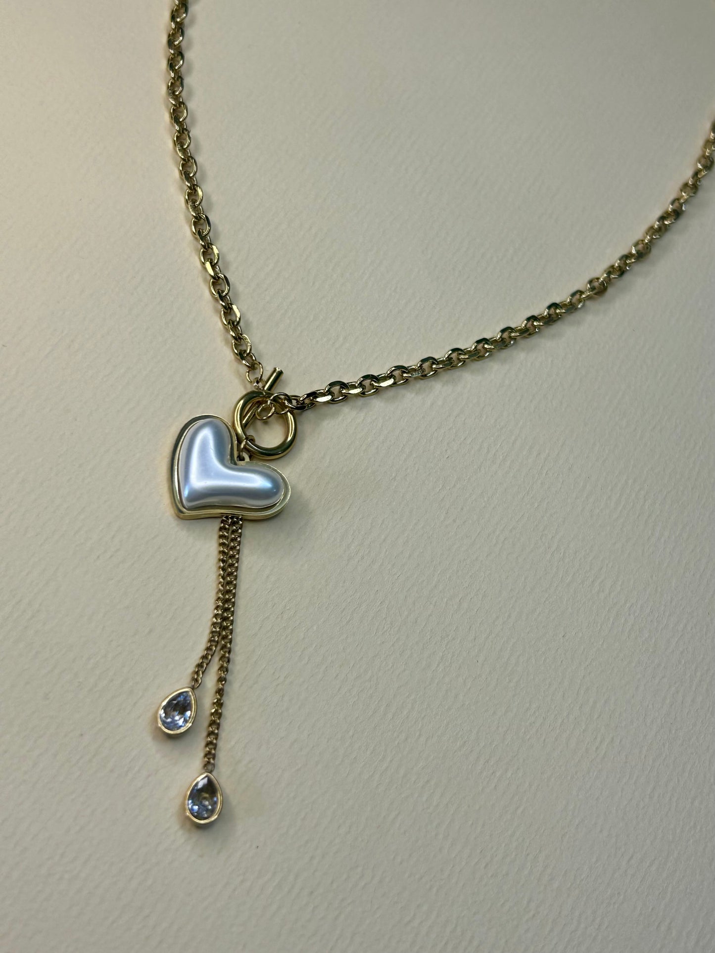 Open Heart Drop Anti Tarnish Necklace