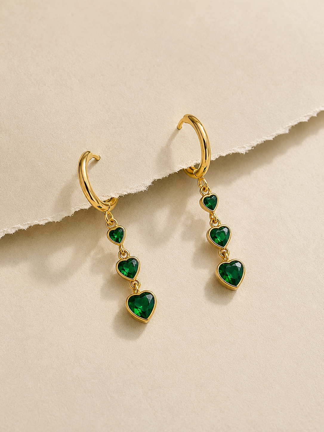 Emerald Love Hoops