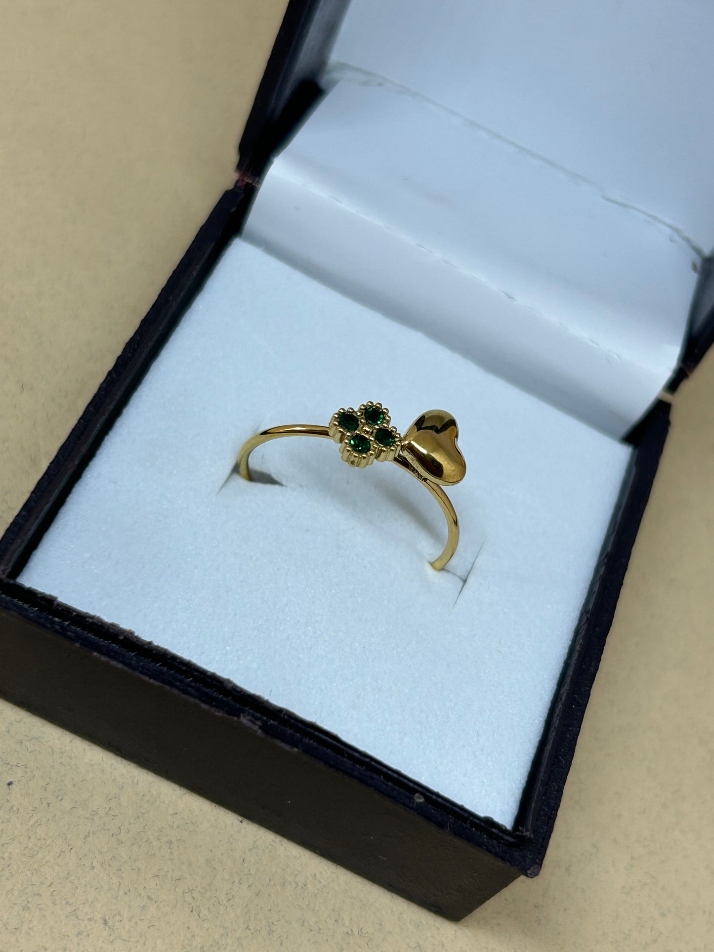 Heart & Clover Adjustable Ring