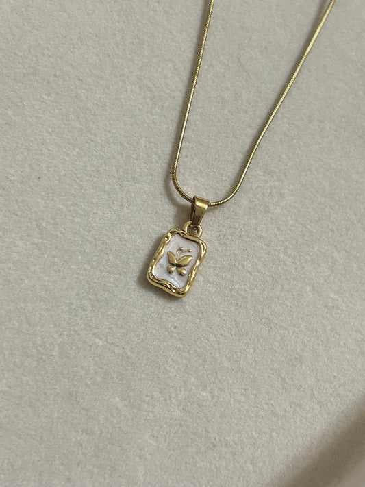 Rectangular Butterfly Necklace