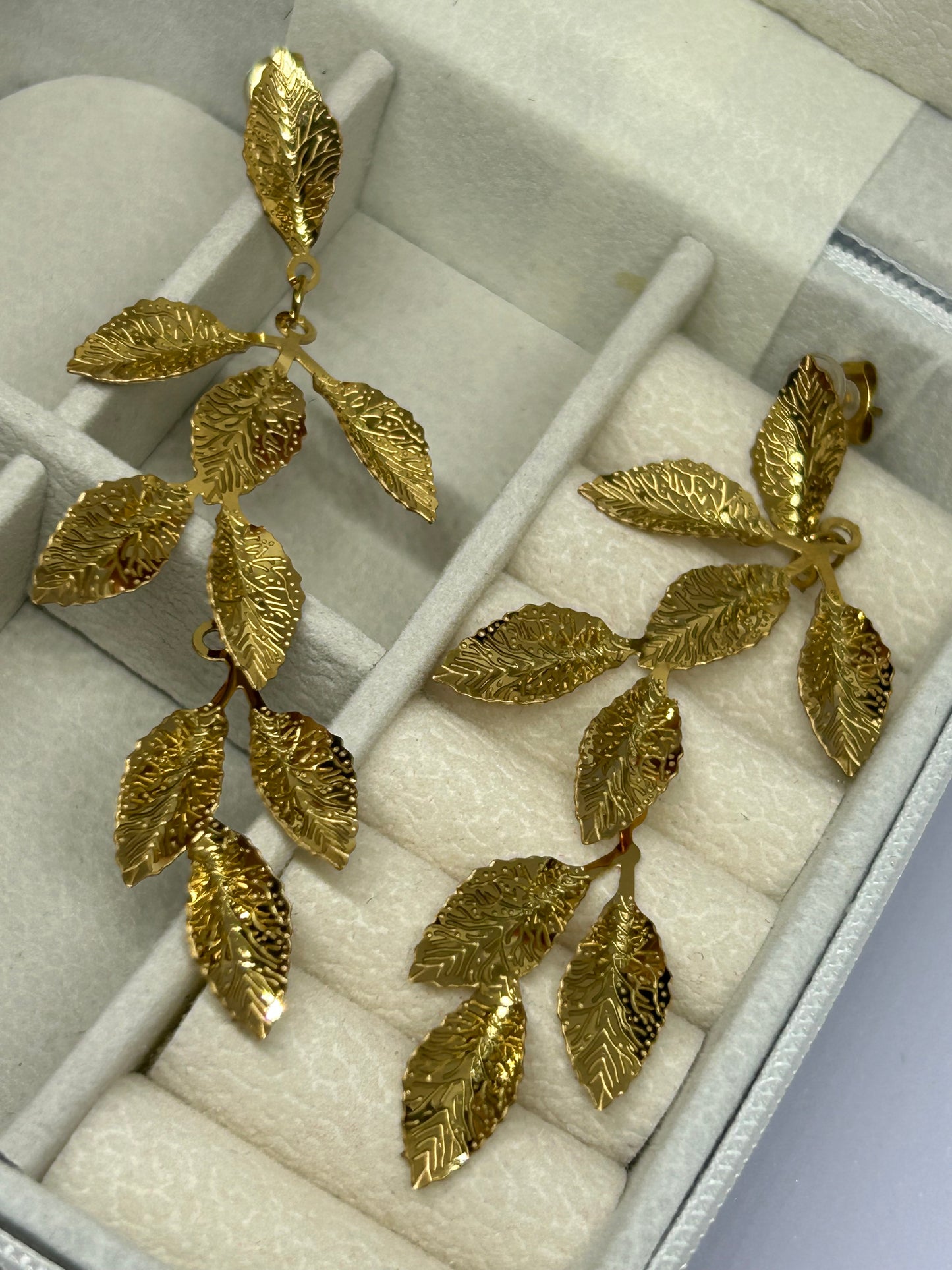 Golden Vine Drop Earring
