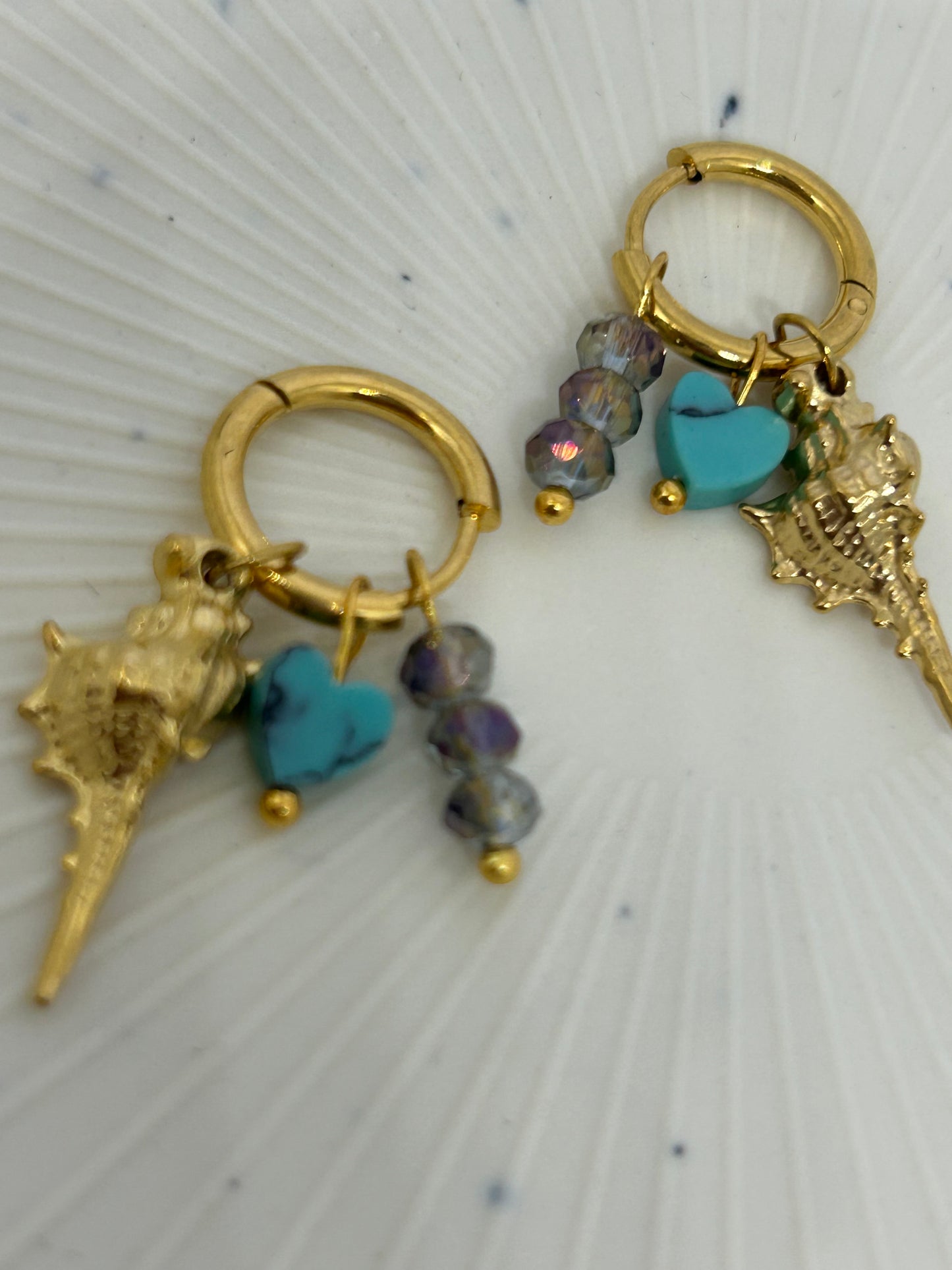 Shell and Blue Heart Huggies