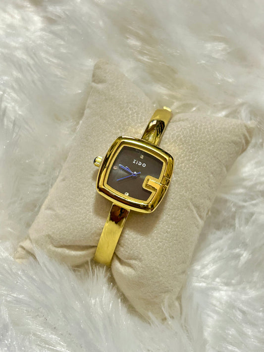 Square Vintage Kada Style Watch(Black Dial)