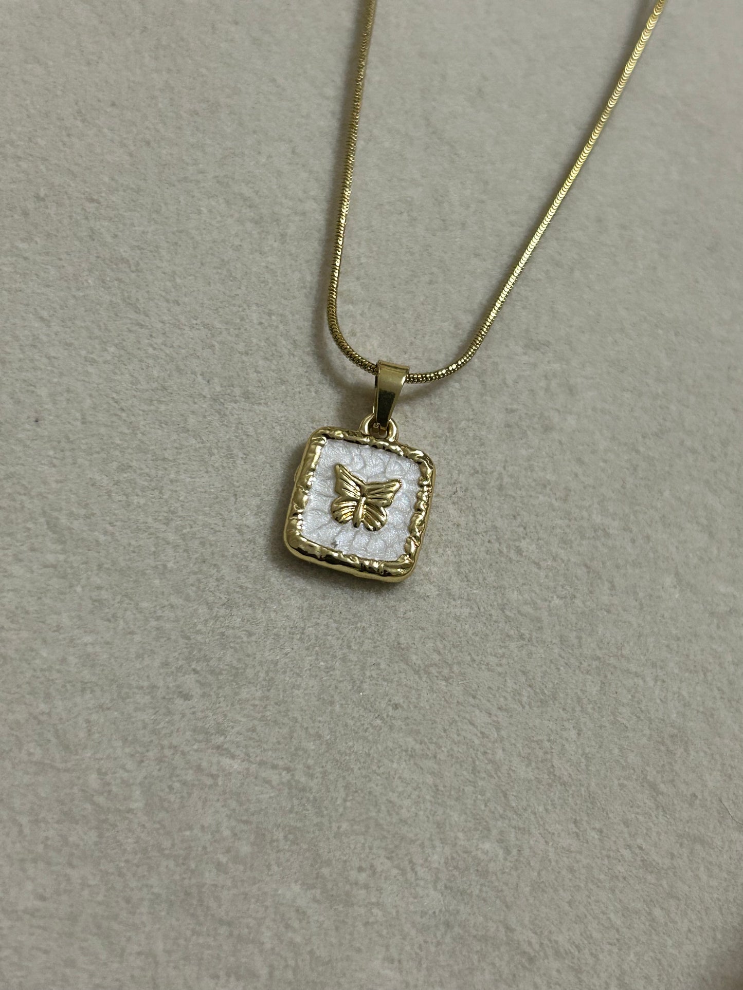 Square Butterfly Necklace
