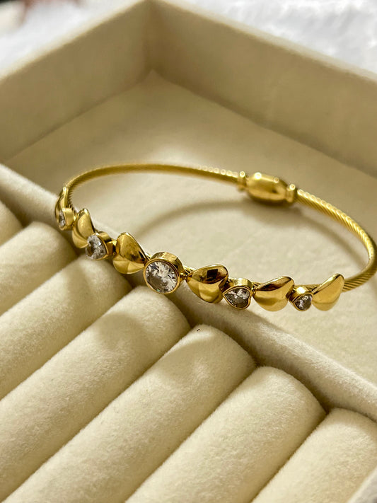 White Hearts Bracelet