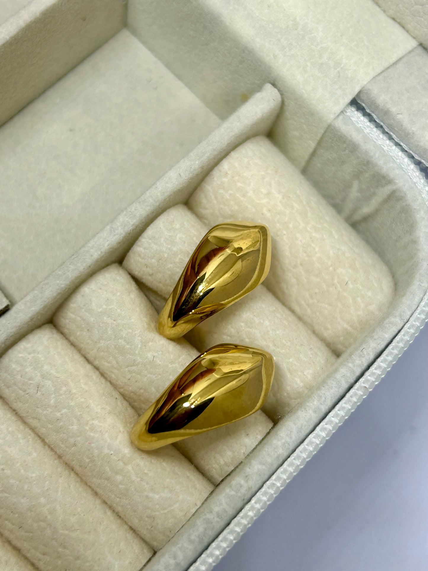 Golden Marquise Studs