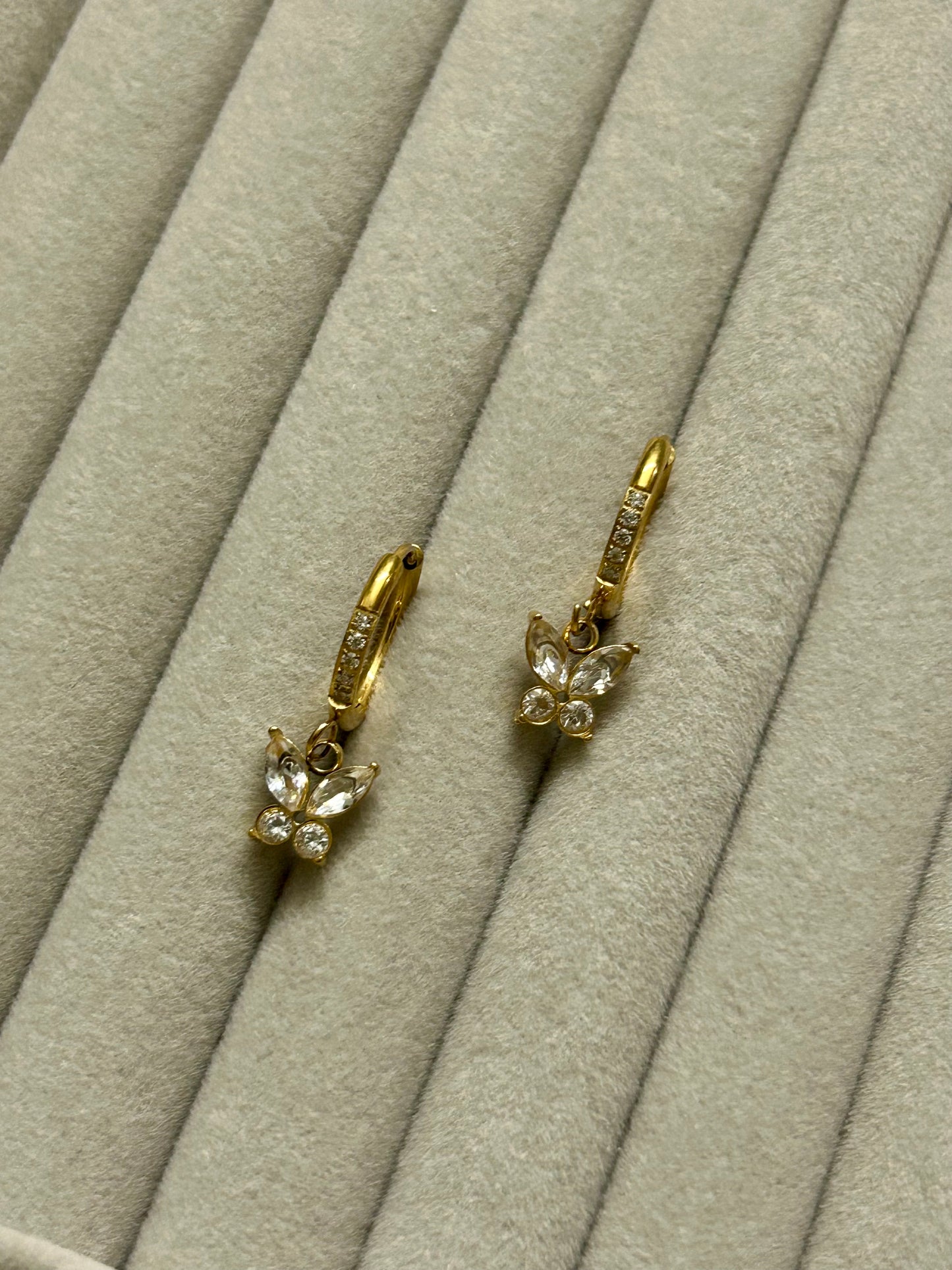 Butterfly Diamond Huggies