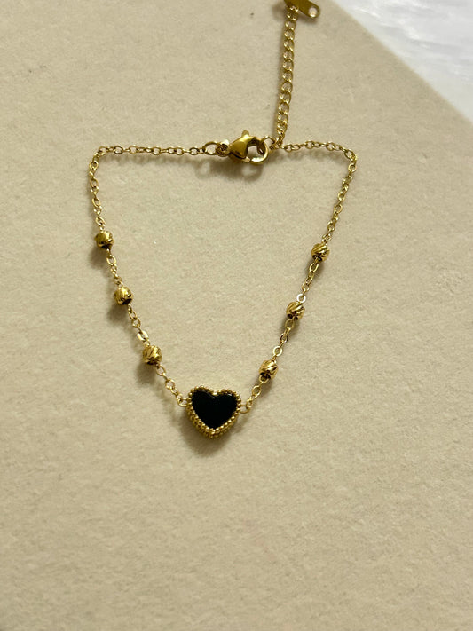 Black Heart Bracelet