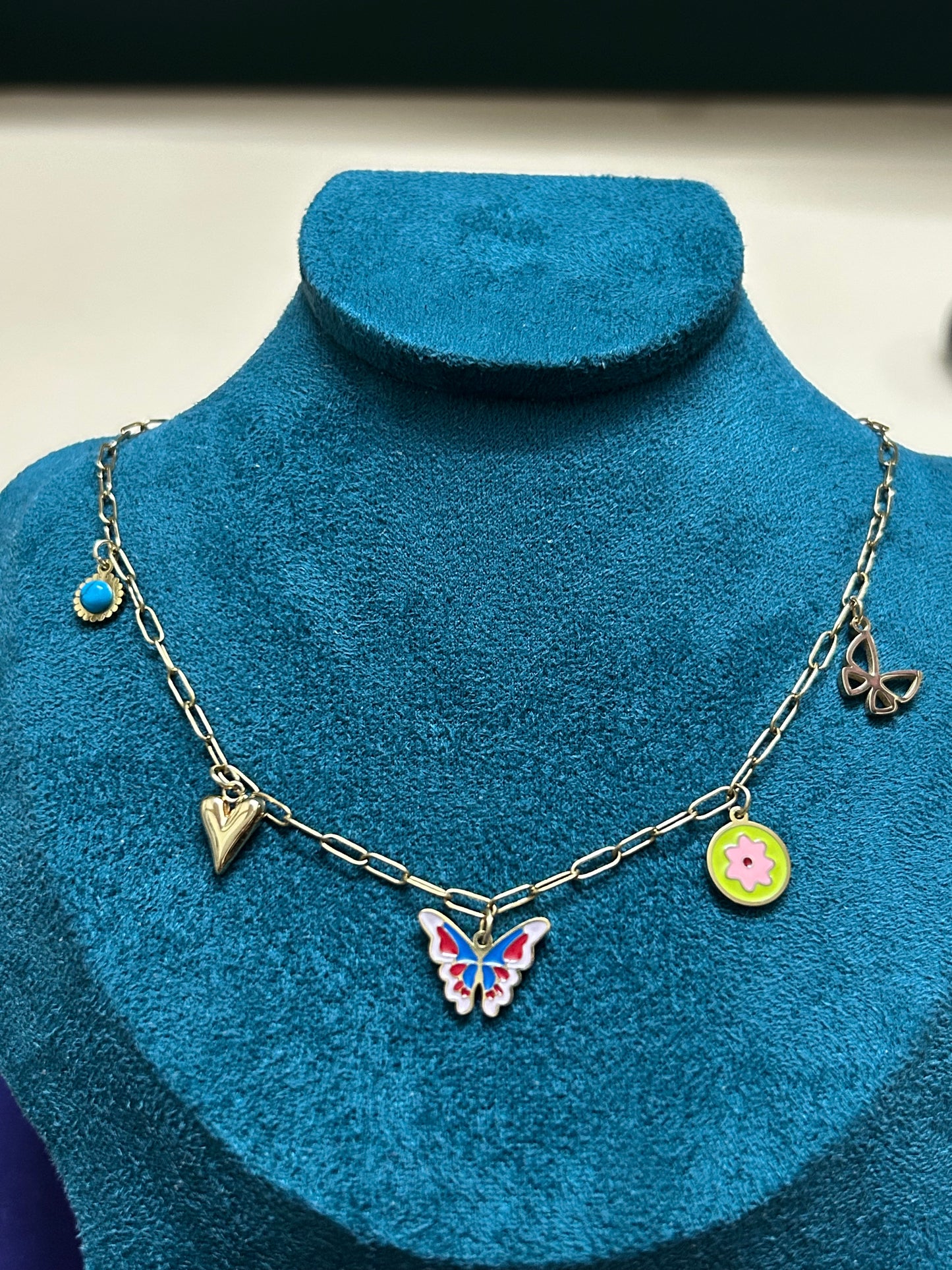 Butterflies Charm Necklace