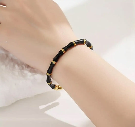 Black Bamboo Bracelet(Thin Wrist)