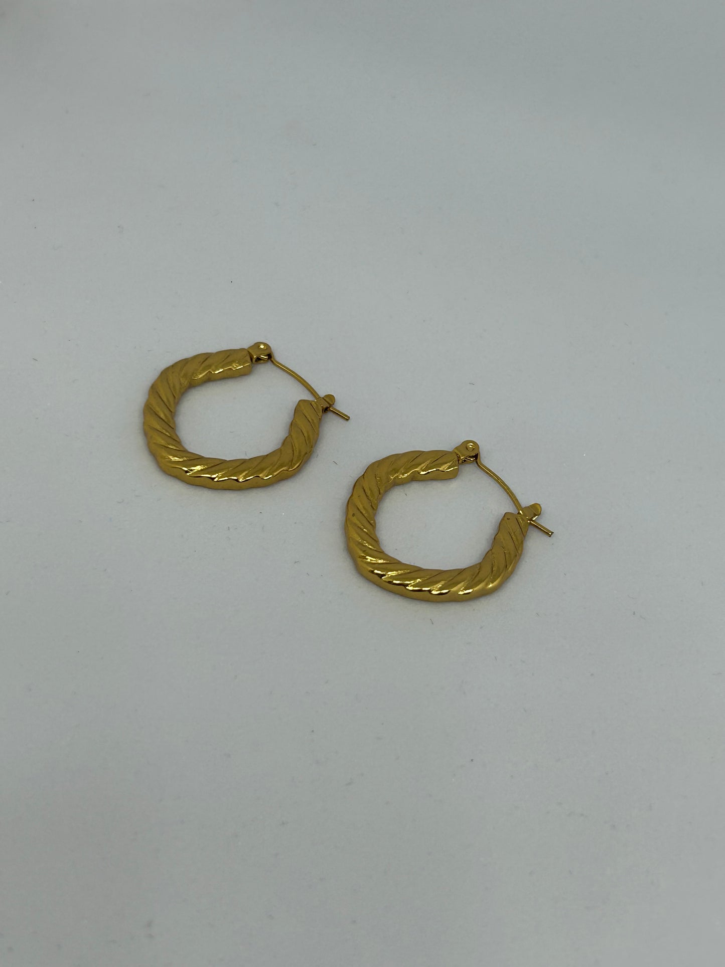 Twisted Golden Hoops